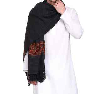 Châle d'hiver en laine pour homme, doux, chaud et respirant, couleur unie classique, style traditionnel - Product Image 3