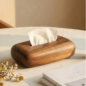 High Quality Handmade Wooden <b>Black</b> Walnut Vintage <b>Tissue</b> <b>Paper</b> Napkin Holder Box by blossom craft india - Product Image 1