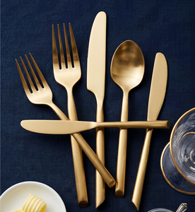 Superior Metal Cutlery Set Brass <b>Gold</b> Shiny Tableware Set <b>Mirror</b> Finished Modern Kitchen Dining <b>Table</b> Stylish Flatware - Product Image 6
