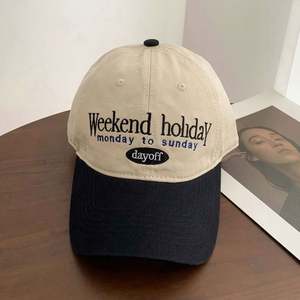 Gorras de Béisbol Personalizadas de 5 Paneles con Patrón de Letras, Tela Común 100% Algodón, Unisex, Deportivas, para Exteriores, Bicolor Verde y Beige - Product Image 2