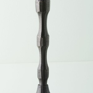 Porte-bougie conique moderne en fer forgé, noir, style rustique, pour décoration intérieure et centre de table de mariage - Product Image 3