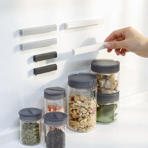 Juego de 9 clips para bolsas, reutilizables, de plástico, modelo P82, para organización de cocina, gris, negro, blanco - Product Image 3