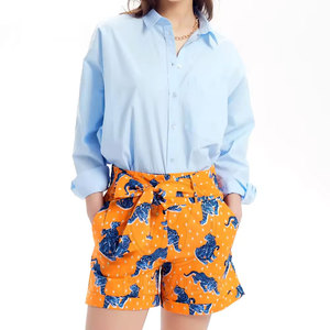 Shorts en coton pour femmes, impression personnalisée du logo, taille adulte, 100% coton, fabrication pakistanaise. - Product Image 2