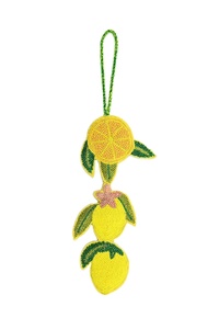 Beautiful star design <b>blue</b> and white coloured seed beaded embroidery keychain and keyring for girls from India - Product Image 5