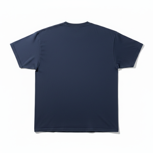 Camiseta de Hombre Seinlnuigont Azul Marino con Letra en Relieve, Manga Corta, Cuello Redondo, Corte Regular, Algodón Jersey, Estilo Minimalista - Product Image 3
