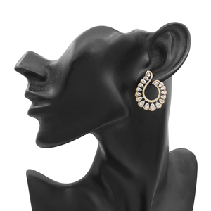 6.38 Cttw White CZ <b>Diamond</b> <b>Dangle</b> <b>Earrings</b> 925 Sterling Silver Yellow Gold Plated, Round & Pear Cut Cubic Zirconia <b>Earrings</b> - Product Image 2