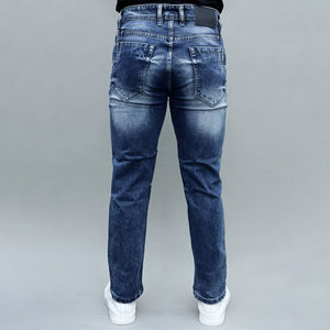 Jeans bleus extensibles Gex pour hommes, taille mi-haute, les plus vendus en gros - Product Image 4