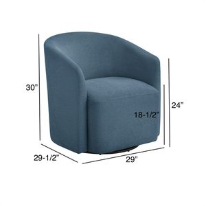 Poltrona Girevole Ardena Blu, Elegante Arredamento per Soggiorno - Product Image 4