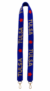 Correa de Hombro Personalizada Hecha a Mano con Cuentas de Vidrio para el Día del Partido de Tulsa, Correa para Bolso Deportivo Universitario, OEM ODM Venta al por Mayor India - Product Image 3