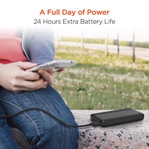Power Bank Nero da 10000mAh 20W PD + USB, Comodo Compagno di Viaggio per Ricarica in Movimento - Product Image 4