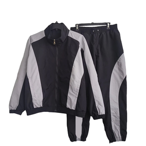 Ensemble survêtement coupe-vent 2 pièces personnalisé pour hommes – Survêtements en nylon unis pour hommes – Fabricants de tenues de sport - Product Image 1