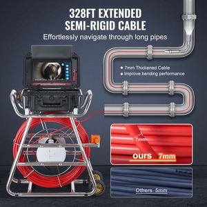Telecamera Industriale Autolivellante per Ispezione Fognature da 100m/328ft con Touchscreen da 10.1" e Trasmettitore 512Hz con Contatore di Distanza (IP67) - Product Image 2