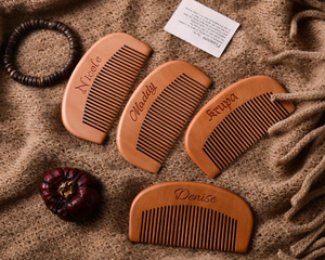 Peine de madera personalizado de alta calidad al por mayor, peine para el cabello con mango personalizado, artesanía natural, productos para el cabello de la India - Product Image 1