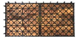 Nawoo 15-SLAT ACACIA CARREAU DE TERRASSE EN BOIS 300X300X24MM Carrelage imperméable d'extérieur au design moderne Prix chaud Bas quantité minimale de commande Meilleure Qualité - Product Image 5