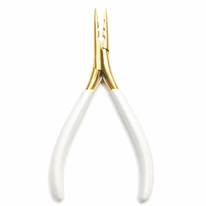 Pinzas Profesionales de Acero Inoxidable con 3 Orificios para Extensiones de Cabello, Herramienta para Aplicar y Remover Anillos Micro Nano, para Uso en Salón - Product Image 1