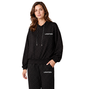 Ensemble de survêtement décontracté deux pièces pour femme avec sweat à capuche en polaire, coupe décontractée, taille élastique et pantalon droit, tenue de sport - Product Image 3