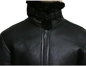 Veste en cuir de fourrure de qualité supérieure avec doublure en fausse fourrure douce, vêtements d'extérieur de luxe pour l'hiver, fabrication OEM - Product Image 4