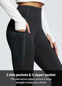 Women High Waist <b>Black</b> <b>Leggings</b> Slim Fit Knitted Spandex Cotton Winter Casual Solid Color Breathable Full Length Pants - Product Image 4
