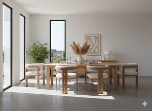 Chaise de salle à manger moderne en teck, fauteuil rembourré à dossier croisé, chaise d'appoint en bois durable, siège minimaliste pour la maison et les restaurants - Product Image 5