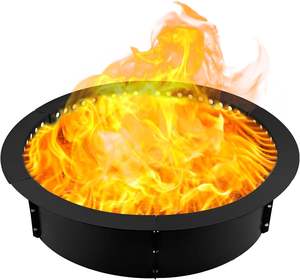 Pintura de alta temperatura de acero galvanizado Firepit Ring Mini Firepit Burner para fogata al aire libre Ventas al por mayor Precio de fábrica OEM - Product Image 1