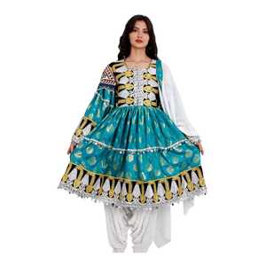 Traditional Women's Bohemian Long <b>Dress</b> Custom Color OEM ODM Manufacturer Afghani Casual <b>Dresses</b> Wholesale - Product Image 1