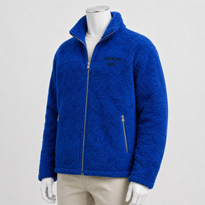 <b>Men's</b> <b>Sherpa</b> <b>Jacket</b> High Quality Soft Fleece Winter Outerwear Comfortable Casual <b>Jacket</b> with Personalized Branding Factory - Product Image 3