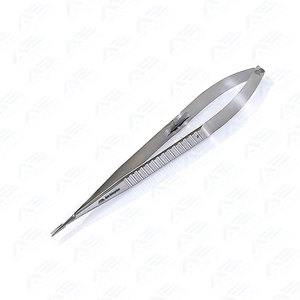 Porte-aiguille micro-ophtalmique Castroviejo à mâchoires droites en acier inoxydable avec revêtement TC, 6,25 pouces (16,5 cm) - Product Image 3