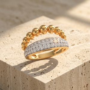 แหวนแต่งงานเพชรแล็บโกรว์ทองคำแท้ 14K สำหรับผู้หญิงจาก Jewellery Planet - รับรองโดย IGI ตัวเลือกของขวัญสุดอินเทรนด์ - Product Image 4