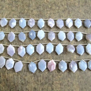 Perles fantaisie en opale lavande naturelle, forme briolette, tendance, 8 pouces - Product Image 6