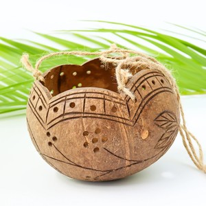Handmade hanging planters producer price coconut shell <b>plant</b> pots outdoor <b>large</b> garden planter pot - Product Image 3