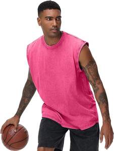 Camiseta sin Mangas Premium para Hombre, 100% Algodón, Etiqueta Personalizada, Alto Rendimiento, Ropa Casual de Verano, Estilo Urbano, Impresión Puff, Secado Rápido - Product Image 5