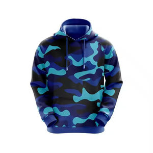 Sweat-shirt à capuche camouflage violet pour homme, coupe classique, en polyester tricoté, décontracté, pour l'automne - Product Image 3
