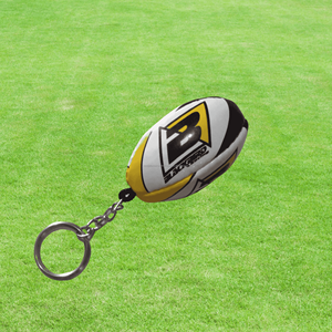 Porte-clés de ballon de rugby en cuir de qualité supérieure, porte-clés de luxe, cadeaux d'affaires, personnalisation de la marque, articles promotionnels de haute qualité - Product Image 3