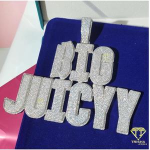 <b>Custom</b> <b>Name</b> " JUAN " Pendant <b>Necklace</b> Gold Silver Color Bling Hip Hop Jewelry Gift For Men Women - Product Image 3