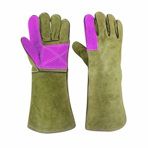 Gants de soudage en cuir de vachette pleine fleur résistants à la chaleur et aux étincelles, robustes pour la lutte contre les incendies, la construction et le barbecue - Product Image 5