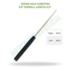 Micro Curetas de 9.5 Pulgadas, Instrumento Neuroquirúrgico, Cureta Ósea para Cirugía de Columna Vertebral, Herramienta Quirúrgica - Product Image 2
