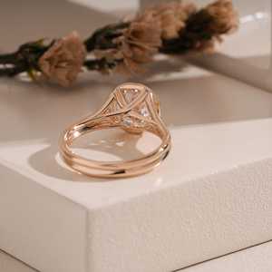 Anillo solitario con diamante de talla redonda Signet de 2,02 quilates para mujer, oro macizo de 14 quilates, regalo de cumpleaños para amantes, amuletos - Product Image 3