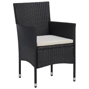 Set di 2 sedie in polyrattan nero e acciaio - Product Image 2