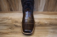 Vente en gros, bottes de cow-boy en cuir véritable vintage, design tendance, bottes de cow-boy noires pour homme, bottes de cow-boy western pour homme