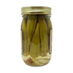 WHOLESALE Vietnam <b>Pickled</b> Okra 370ml Glass <b>Jar</b> with Chili for Retail Distributor - Product Image 1
