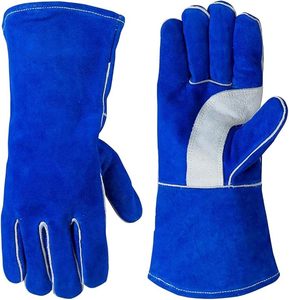 Gants de soudage en cuir véritable à prix de gros pour adultes, gants de soudeur personnalisés en cuir de vachette, imperméables - Product Image 4