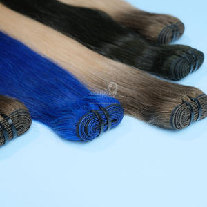 Extensiones de cabello Remy liso y sedoso del proveedor vietnamita, máquina cruda, trama, estilo ondulado Natural, cabello humano de alta calidad - Product Image 3