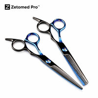 Zetomed Pro MA-13908 Özel Tasarım Sağ El Kullanımlı Berber Makası Orta Boy Saplı Yüksek Kaliteli 440C Paslanmaz Çelik Saç Kesme Makası