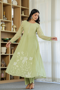 Indian Ethnic Wear Women Chanderi Silk Outfit Dupatta Set for Office Wear Party Comfortable Kurta Suit Set - Product Image 3