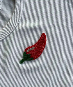 เสื้อกล้ามผ้าคอตตอนริบสีขาว ปักลูกปัดสีเขียวมะกอก BY MULTI CRAFT เสื้อกั๊กคลาสสิคสำหรับฤดูร้อน เสื้อผ้าผู้หญิง สวมใส่สบายๆ ทำด้วยมือ - Product Image 6