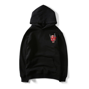 เสื้อสเวตเตอร์มีฮู้ดสีดำสำหรับผู้ชายพร้อมงานปักลายมังกรทรงโอเวอร์ไซส์สไตล์จีนผ้าฝ้ายถักสำหรับใส่ในฤดูใบไม้ร่วง - Product Image 4