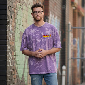 Camiseta de Algodón 100% de Alta Calidad 2025 para Hombre, Lavado Ácido, Corte Holgado, Estilo Vintage, Hip Hop - Product Image 1