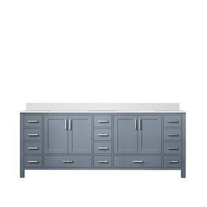 Grigio scuro 84 pollici. L X 22 Pollici Mobile Bagno Doppio con Top in Quarzo Bianco - Product Image 1