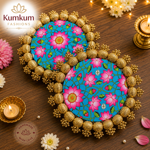 Wholesale New Arrival Classic Traditional Indian Handmade Floral Rangoli Diwali Wedding Eco-friendly Wooden Temple <b>Mat</b> - Product Image 2
