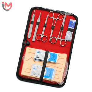 Kit complet de suture orthopédique en gros avec instruments en acier inoxydable et coussinet en silicone réaliste pour services OEM médicaux - Product Image 1